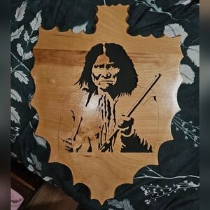 Rustic Wooden Wall Art with Historical Design